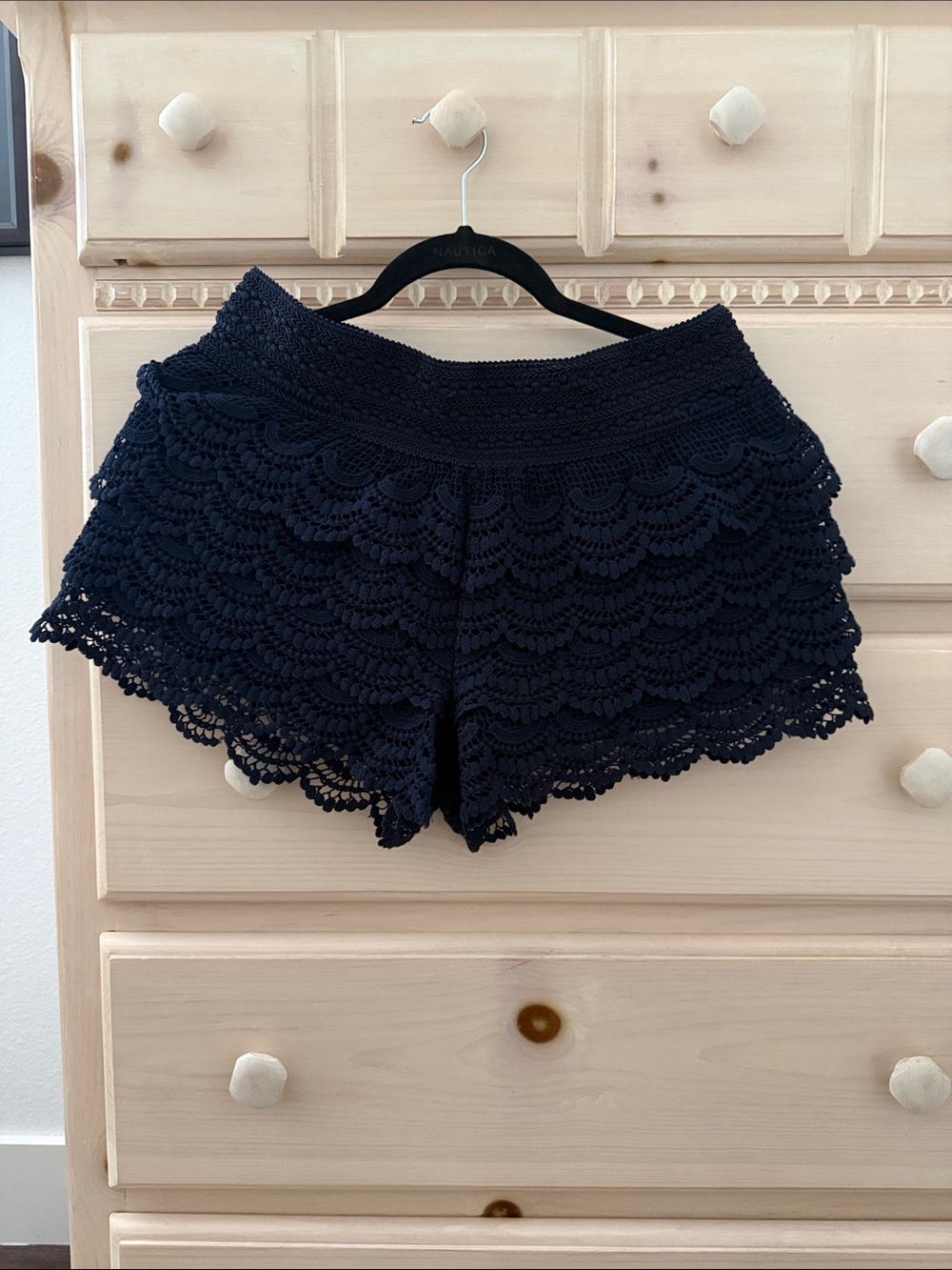 American Rag Navy Crochet Lace Women's Shorts